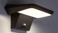 Kinkiet zewnętrzny z czujnikiem ruchu i zmierzchu Qesa czarny zasilanie solarne PIR LED 10W 4000K IP44 rabalux 77005 | 5996595770051 noxbox lampynox www.lampynox.pl