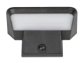 Kinkiet zewnętrzny z czujnikiem ruchu i zmierzchu Qesa czarny zasilanie solarne PIR LED 10W 4000K IP44 rabalux 77005 | 5996595770051 noxbox lampynox www.lampynox.pl