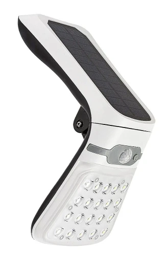 Kinkiet zewnętrzny ściemnialny z czujnikiem ruchu i zmierzchu Rogova biała zasilanie solarne PIR LED 3 step dim. 4W 4000K IP44 rabalux 77022 | 5996595770228 noxbox lampynox www.lampynox.pl