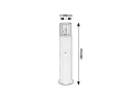 Lampa ogrodowa stojąca Teplice czarny wys. 44cm. PIR E27 IP44 rabalux 77027 | 5996595770273 noxbox lampynox www.lampynox.pl