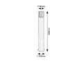 Lampa ogrodowa stojąca Teplice czarny wys. 60cm. E27 IP44 rabalux 7159 | 5998250371597 noxbox lampynox www.lampynox.pl