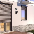 Naświetlacz z czujnikiem ruchu i zmierzchu Valpovo czarny zasilanie solarne PIR LED 2,4W 4000K IP44 rabalux 77019 | 5996595770198 noxbox lampynox www.lampynox.pl