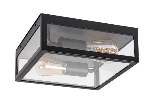 Lampa sufitowa zewnętrzna Zaton czarny mat 2xE27 IP23 rabalux 7070 | 5998250370705 noxbox lampynox www.lampynox.pl