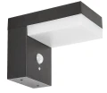Kinkiet zewnętrzny z czujnikiem ruchu i zmierzchu Zrebar czarny zasilanie solarne PIR LED 6W 4000K IP44 rabalux 77009 | 5996595770099 noxbox lampynox www.lampynox.pl