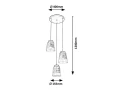 Lampa wisząca Zenaida czarny mat Ø 40cm. 3xE27 rabalux 3545 | 5998250335452 noxbox lampynox www.lampynox.pl