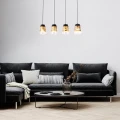 Lampa wisząca Zenaida czarny mat 4xE27 rabalux 3544 | 5998250335445 noxbox lampynox www.lampynox.pl