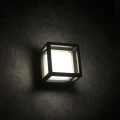 Kinkiet zewnętrzny Kansas czarny LED 12W 4000K IP44 goldlux 319869 | 5901508319869 noxbox lampynox www.lampynox.pl