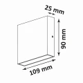 Kinkiet zewnętrzny góra-dół Chicago biały LED 2x3W 4000K IP54 goldlux 315663 | 5901508315663 noxbox lampynox www.lampynox.pl