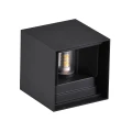 Kinkiet zewnętrzny góra-dół Kioto czarny regulowany kąt świecenia G9 IP44 goldlux 318572 | 5901508318572 noxbox lampynox www.lampynox.pl