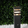 Lampa stojąca zewnętrzna z czujnikiem ruchu i zmierzchu TEKSAS 44cm grafit PIR E27 goldlux 317933 | 5901508317933 noxbox lampynox www.lampynox.pl