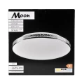 Plafon łazienkowy Moon chrom | biały Ø 35,5cm. LED 18W 4000K IP44 goldlux 321930 | 5901508321930 noxbox lampynox www.lampynox.pl