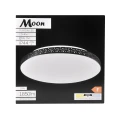 Plafon łazienkowy Moon czarny | biały Ø 35,5cm. LED 18W 4000K IP44 goldlux 321947 | 5901508321947 noxbox lampynox www.lampynox.pl