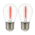 DUOPAK Żarówki czerwone LED Neon O,3W 36V DC E27 do girlandy zewnętrznej Party NEON goldlux 322180 | 5901508322180 noxbox lampynox www.lampynox.pl