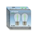 DUOPAK Żarówki zielone LED Neon O,3W 36V DC E27 do girlandy zewnętrznej Party NEON goldlux 322210 | 5901508322210 noxbox lampynox www.lampynox.pl