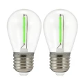 DUOPAK Żarówki zielone LED Neon O,3W 36V DC E27 do girlandy zewnętrznej Party NEON goldlux 322210 | 5901508322210 noxbox lampynox www.lampynox.pl