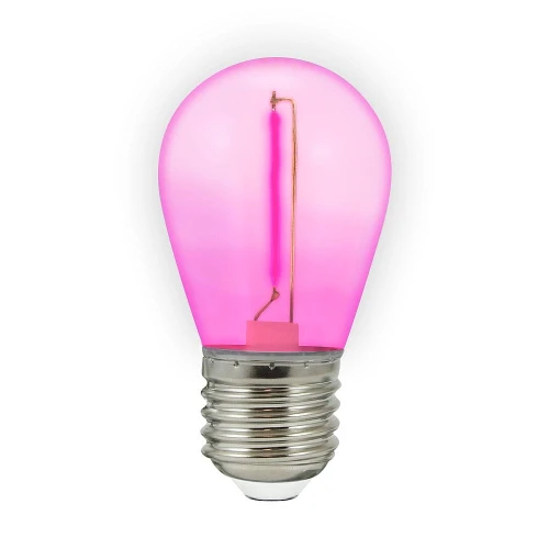 DUOPAK Żarówki różowe LED Neon O,3W 36V DC E27 do girlandy zewnętrznej Party NEON goldlux 322227 | 5901508322227 noxbox lampynox www.lampynox.pl