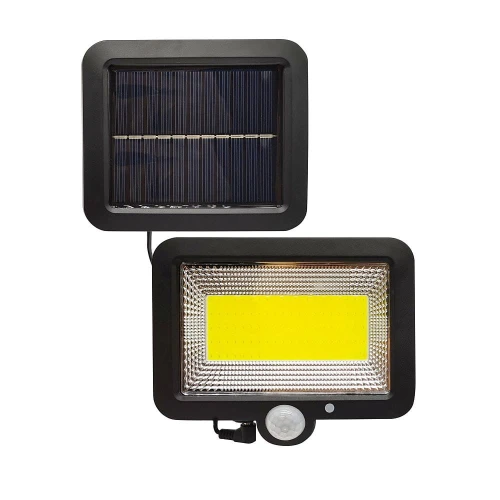 Naświetlacz solarny LED DUO czarny PIR 220lm 6000K goldlux 323071 | 5901508323071 noxbox lampynox www.lampynox.pl