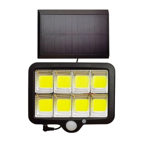 Naświetlacz solarny sterowny pilotem z czujnikiem ruchu i zmierzchu Integra czarny PIR LED 3W 6000K IP44 pilot goldlux 323101 | 5901508323101 noxbox lampynox www.lampynox.pl