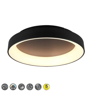 GIRONA LED Czarny Mat Pilot 48W 2700-6000K ściemnialna  Lampa sufitowa 