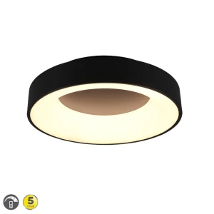 GIRONA LED Czarny Mat Pilot 27W 3000K ściemnialna  Lampa sufitowa 