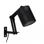 TAMPA Czarny E27 Ruchomy Kinkiet ścienny 