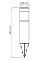Lampa solarna wbijana Bart satyna Ø 6cm. 3000K IP44 goldlux 323170 | 5901508323170 noxbox lampynox www.lampynox.pl