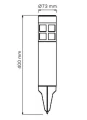 Lampa solarna wbijana Mark czarny Ø 7,3cm. 6500K IP44 goldlux 323194 | 5901508323194 noxbox lampynox www.lampynox.pl