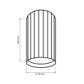 Downlight tuba natynkowa Nicea czarny | złoty Ø 5,5cm. GU10 goldlux 323408 | 5901508323408 noxbox lampynox www.lampynox.pl