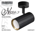 Spot ścienno sufitowy Nicea czarny | złoty Ø 5,5cm. GU10 goldlux 323415 | 5901508323415 noxbox lampynox www.lampynox.pl