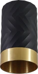 Arras czarny | złoty Ø 5,5cm. GU10 Downlight tuba natynkowa