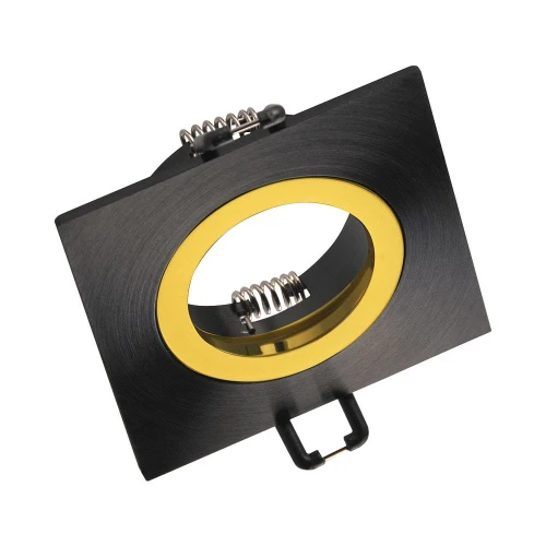 Oczko sufitowe Febe kwadratowa czarno-złota GU10 goldlux 323361 | 5901508323361 noxbox lampynox www.lampynox.pl