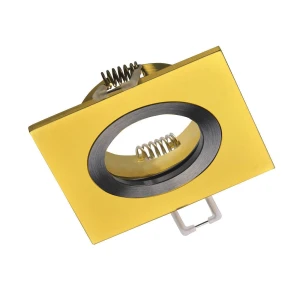 Febe kwadratowa złoto-czarna GU10 Oczko sufitowe