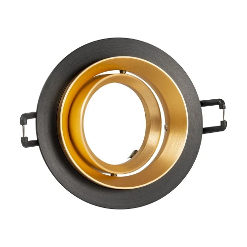 Oczko sufitowe uchylne Lika R czarno-złota Ø 9,2cm. GU10 goldlux 321978 | 5901508321978 noxbox lampynox www.lampynox.pl