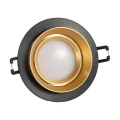 Oczko sufitowe uchylne Lika R czarno-złota Ø 9,2cm. GU10 goldlux 321978 | 5901508321978 noxbox lampynox www.lampynox.pl