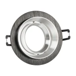 Lika R czarno-srebrna Ø 9,2cm. GU10 Oczko sufitowe uchylne