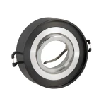 Gaja R czarno-srebrna Ø 9,5cm. GU10 Oczko sufitowe uchylne