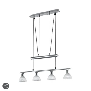 LEVISTO Nikiel Mat 4 X E14 Regulowana Lampa wisząca 