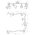 Spot LEVISTO Nikiel Mat 6 xE14 lampa sufitowa Trio 871010607 | 4017807281736 noxbox lampynox www.lampynox.pl