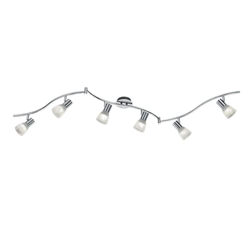 Spot LEVISTO Nikiel Mat 6 xE14 lampa sufitowa Trio 871010607 | 4017807281736 noxbox lampynox www.lampynox.pl