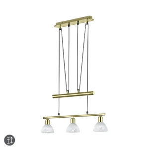 LEVISTO Mosiądz Mat 3 x E14 Regulowana Lampa wisząca 