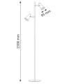 Lampa podłogowa stojąca Berg biała LED 7,4W 3000K goldlux 318206 | 5901508318206 noxbox lampynox www.lampynox.pl