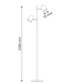 Lampa podłogowa stojąca Rawi biała LED 7,4W 3000K goldlux 318398 | 5901508318398 noxbox lampynox www.lampynox.pl