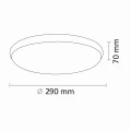 Plafon LED KERN 30 śr. 30cm. 15W 900lm 4000K chrome Polux 314864  5901508314864 lampynox noxbox www.lampynox.pl