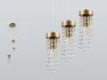 Lampa wiszaca GEA-3 3xE27 gold+crystal il mio Polux 316295  5901508316295 lampynox noxbox www.lampynox.pl.