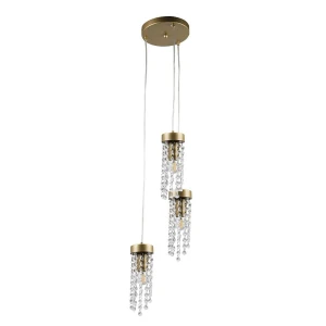 GEA-3 3xE27 gold + crystal il mio Lampa wisząca Polux 316295