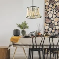 Lampa wisząca Brena czarny | brąz Ø 28cm. E27 goldlux 316752 | 5901508316752 noxbox lampynox www.lampynox.pl