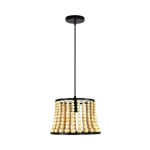 Brena czarny | brąz Ø 28cm. E27 Lampa wisząca