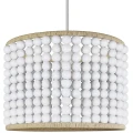 Lampa wisząca z koralami Ribe biały | brąz Ø 30cm. E27 goldlux 315847 | 5901508315847 noxbox lampynox www.lampynox.pl