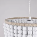 Lampa wisząca z koralami Ribe biały | brąz Ø 30cm. E27 goldlux 315847 | 5901508315847 noxbox lampynox www.lampynox.pl