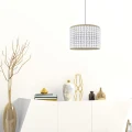 Lampa wisząca z koralami Ribe biały | brąz Ø 30cm. E27 goldlux 315847 | 5901508315847 noxbox lampynox www.lampynox.pl